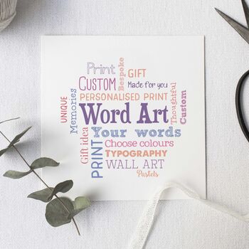 Personalised Word Art Cloud Print, 9 of 12