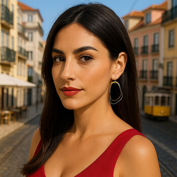 Sterling Silver Long Drop Double Hoop Earrings, 3 of 8