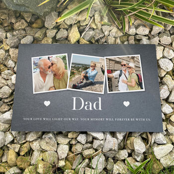 Personalised Photo Memorial Slate Grave Marker 25 X 15cm, 7 of 9