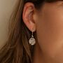 Handmade Silver Fiery Moonstone Drop Earrings, thumbnail 4 of 10