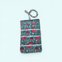 Cotton Jewellery Roll | Teal And Pink Floral, thumbnail 3 of 6