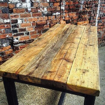 Reclaimed Industrial Tall Poseur Table 319, 3 of 6