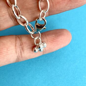 40th Birthday Sterling Silver Beads Bracelet, 2 of 4
