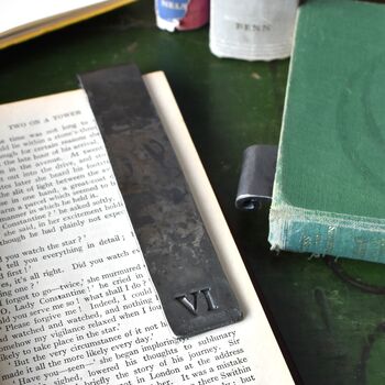 6th Anniversary Gift; Raw Iron Forged Scroll Bookmark, 2 of 9