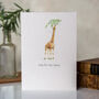 Recycled 'Aim For The Stars' Giraffe Motivational Card, thumbnail 2 of 3