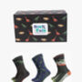 T Rex Dinosaurs Men's Bamboo Socks Gift Box, thumbnail 1 of 4