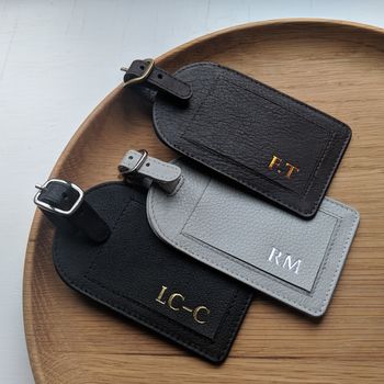 Deluxe Personalised Foiled Leather Travel Gift Set, 3 of 12