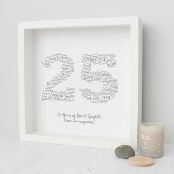 Personalised 25th Wedding Anniversary Gift For Husband, 3 of 5