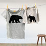 Mummy Bear And Child Cub Twinning Tshirt Tops, thumbnail 1 of 4