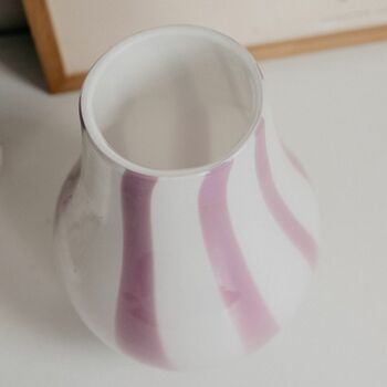 Ollie Lilac Stripe Vase, 2 of 2
