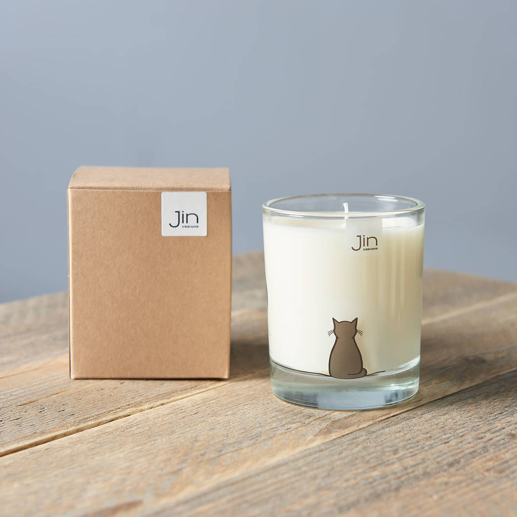 Sitting Cat Candle By Jin Designs