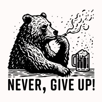 Never, Give Up Bear T Shirt, 6 of 8