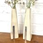 Two Personalised Wooden Vases With Aluminium Message, thumbnail 3 of 8