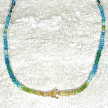 Ethiopian Opal Ocean Sun Necklace, 2 of 4