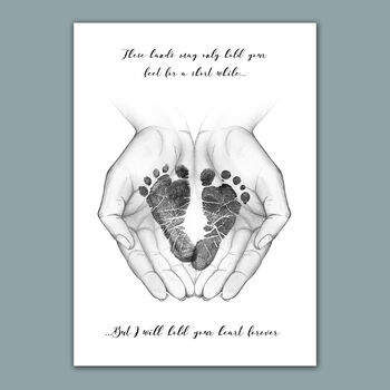 Baby Footprint Keepsake, New Baby Gift, 3 of 4