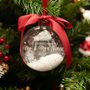 Round Glass 1st Christmas Married Snow Filled Bauble, thumbnail 1 of 6