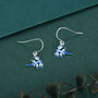Sterling Silver Blue Sea Dragon Drop Earrings With Hooks, thumbnail 4 of 10