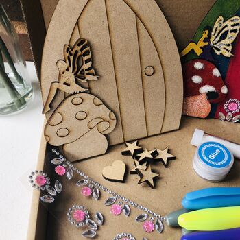 Fairy Door Toadstool Letterbox Wooden Craft Kit, 2 of 6