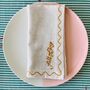 Set Of Six Embroidered Festive Phrase Napkins, thumbnail 7 of 12