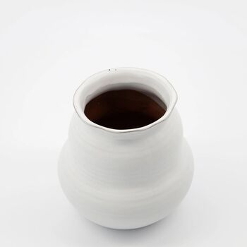 Juno Handmade Small White China Vase, 3 of 5