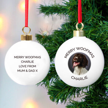 Personalised Ceramic Photo Bauble, 2 of 4