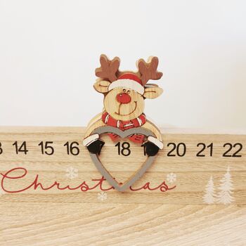 Christmas Advent Calendar Countdown With Reindeer, 3 of 4