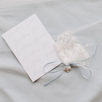 Personalised Lucky Silver Sixpence In Lace Tie Cloth Wedding Gift, 2 of 12