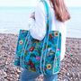 Reversible Monkey Print Quilted Cotton Tote Bag, thumbnail 1 of 4