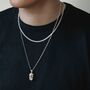 Sterling Silver T Rex Skull Necklace, thumbnail 3 of 8