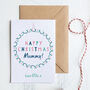Personalised Mummy Christmas Card With Garland, thumbnail 1 of 3