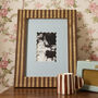 Upcycled Hand Painted Stripe Eco Wooden Photo Frame, thumbnail 1 of 12