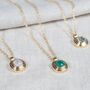 California Cushion Blue Topaz Gold Plated Necklace, thumbnail 3 of 6