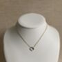 Double Sided Grey Iridescent Single Clover Necklace, thumbnail 1 of 6