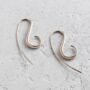 Sterling Silver Spiral Drop Earrings, thumbnail 5 of 9