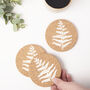 Cork Placemats And Coasters | Fern, thumbnail 4 of 6