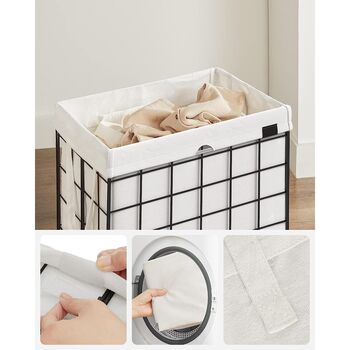 Collapsible Laundry Basket Washing Basket Hamper, 7 of 12