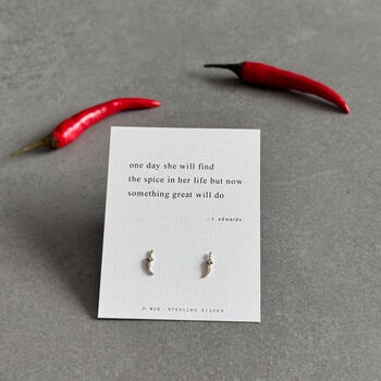 Something Great Sterling Silver Chilli Earrings, 10 of 10