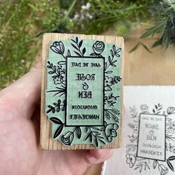 Save The Date Rubber Stamp – Spring Flowers, 8 of 8