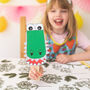 Kids Paper Snappy Croc Sustainable Paper Craft Kit, thumbnail 1 of 3