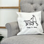 Dog And Owner Personalised Cushion, thumbnail 2 of 2