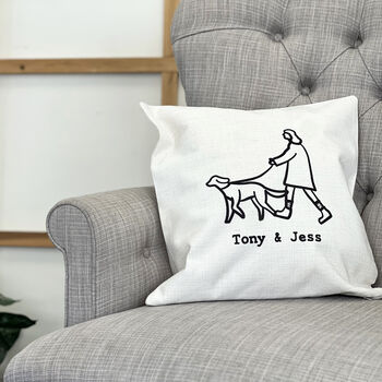 Dog And Owner Personalised Cushion, 2 of 2