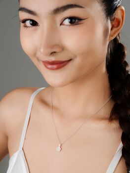 White Rose Sterling Silver Pendant Necklace, 3 of 8