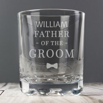 Personalised Whisky Father Of The Groom Glass, 2 of 2