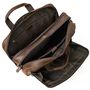 Genuine Leather Briefcase With Luggage Strap Brown, thumbnail 8 of 9