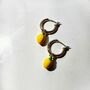 Lemon Gold Hoops, thumbnail 2 of 3
