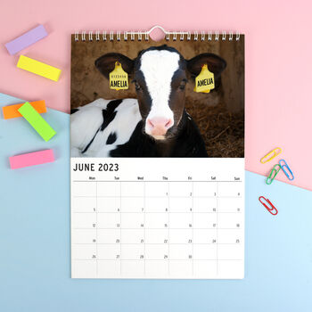Personalised A4 Cute Animals Calendar, 3 of 3