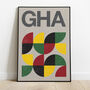 Ghana Flag Travel Print, thumbnail 2 of 3