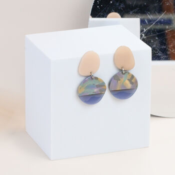 Acrylic Marble Print Earrings, 3 of 9