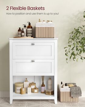 Bathroom Cabinet Storage Sideboard With Two Baskets, 3 of 6