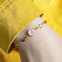 Gold Plated Stars Bracelet With Enamel Initial, thumbnail 2 of 7